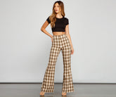 Bring The Flare Plaid Pants Sai Feel